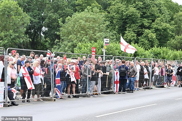 It is believed police feared unrest would break out like that seen in Epping, Essex, where an Ethiopian asylum seeker staying in a hotel was charged with trying to kiss a 14-year-old schoolgirl. Pictured: Clashes at the Bell Hotel in Epping
