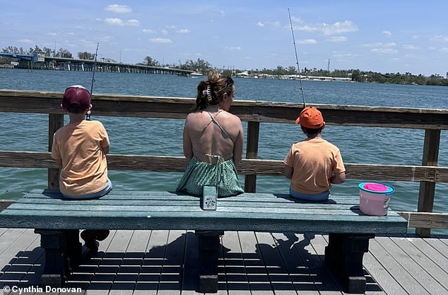 Donovan with her young boys. She hopes other women will learn from her story