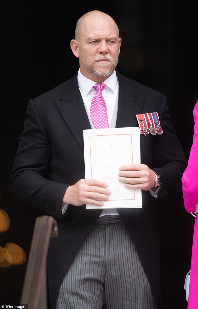 Mike Tindall's body language at the service showed he was nervous and attempting to distance himself from Harry