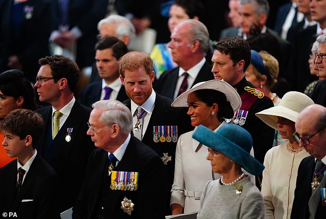 During the Jubilee celebrations, Meghan and Harry made just one official appearance with the rest of the Royal Family but were otherwise largely hidden from the public and the media throughout the celebrations