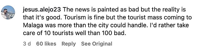 Pictured: Locals express their feelings about the decline in tourists