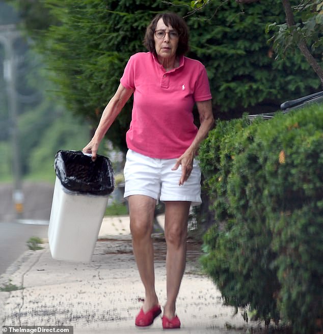 The legendary actress, now 74, rose to fame  in the 1978 smash hit Grease ¿and on Tuesday, was seen running errands on a sunny afternoon, dressed in a laid-back ensemble