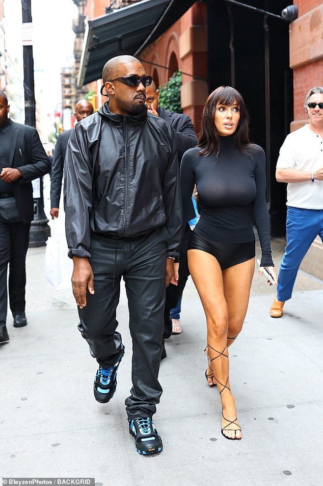 The 48-year-old rapper-designer (L, pictured June 21) was missing from action as well as his eldest daughter North West, 12