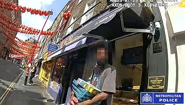 It was the seventh time he had struck in a month and a half, nicking £1,300 of goods in total from the same shop in Covent Garden