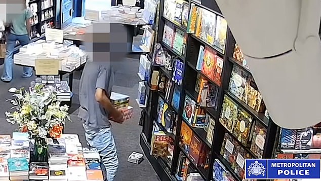 Prolific board game thief Omar Innis, 32, was spotted by West End district coppers carrying a large number of board games and toys on July 25