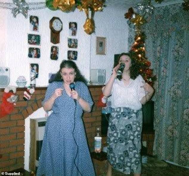 Life with my mother Bernadette (left, with me on the right) was tough. We never had any money and I had to take care of my younger siblings