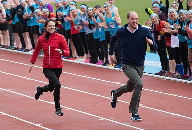 Kate and William even attended a training day beforehand, where they joked around and pretended they were also running the race