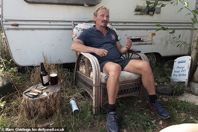 Ben is one of many 'locals' who chooses to live in caravans in the town