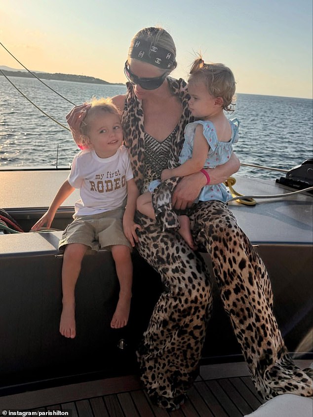 Paris Hilton went on a luxurious yachting trip to Sardinia with her children in June