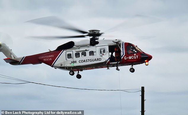 The couple's bodies were airlifted from the cliffs at 8.24pm before they were taken to hospital by paramedics on Wednesday, July 30