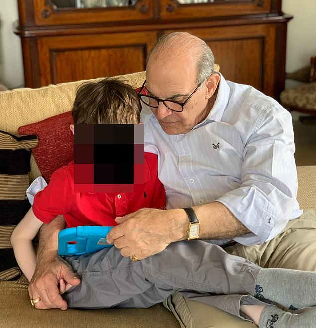 Sir David Suchet with his grandson, who was born brain damaged. In an exclusive interview, he reveals the child has been diagnosed with 'Tuberous Sclerosis, a very rare condition'