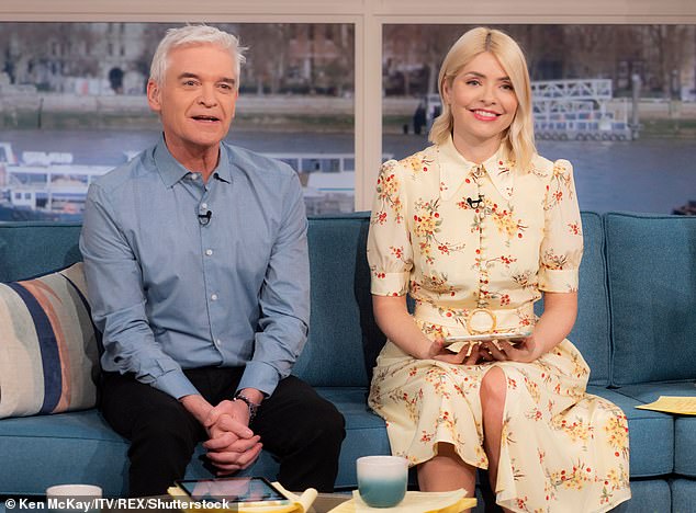 At the time, This Morning was facing a huge scandal as Phillip resigned in disgrace after lying about an affair with a younger colleague and his co-host Holly Willoughby later resigned after being informed by police of a horrific plot to kill her (pictured March 2023)