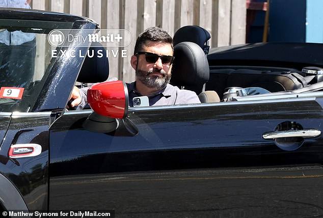 Borgerson was seen driving his convertible Mini Cooper through Essex and going in a local cafe to grab drinks with his son