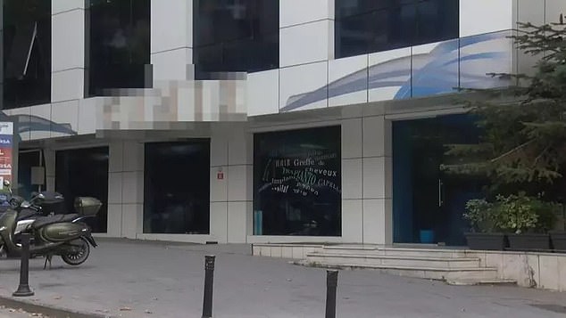 Pictured: The outside of the Istanbul clinic where Mr Latchman had the operation