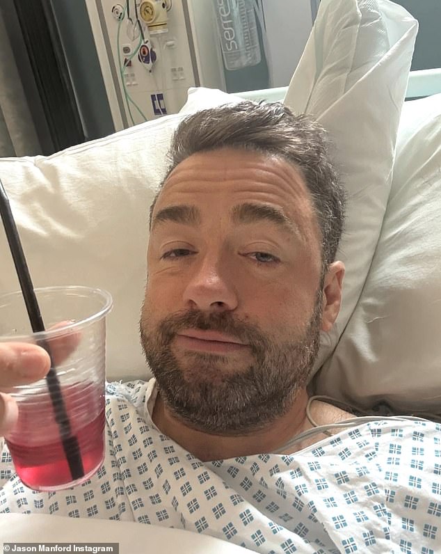 The comedian, 44, was due to take to stage for his A Manford All Seasons tour in Hertfordshire on Thursday before it was announced he was 'too unwell', with it later being revealed he had appendicitis