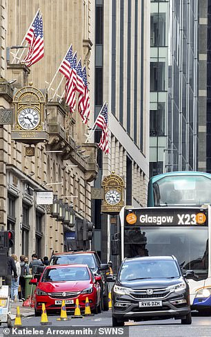 Glasgow was given an American touch ahead of filming commencing