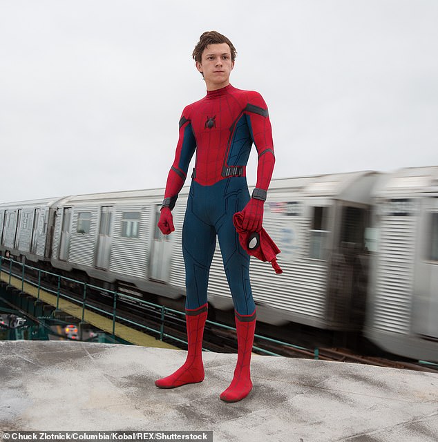 Spider-Man has taken over Glasgow as the city has been transformed into New York City to film the upcoming Marvel movie (pictured: Tom Holland in Spider-Man: Homecoming)