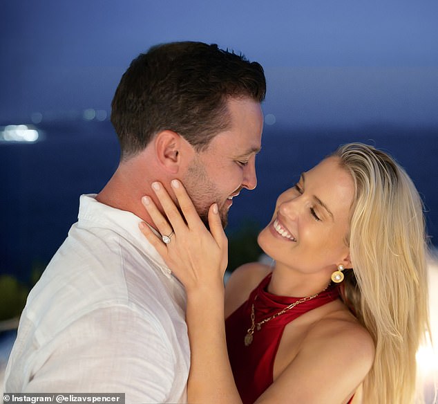 Lady Eliza Spencer has revealed her engagement to Channing Millerd in a sweet Instagram post (pictured together)