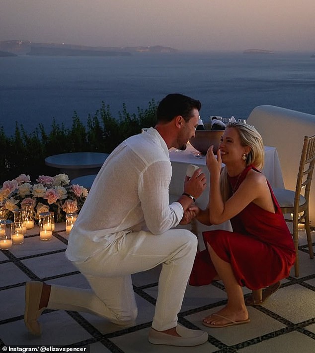 The happy couple appeared to capture the heartwarming moment Channing got down on one knee on camera