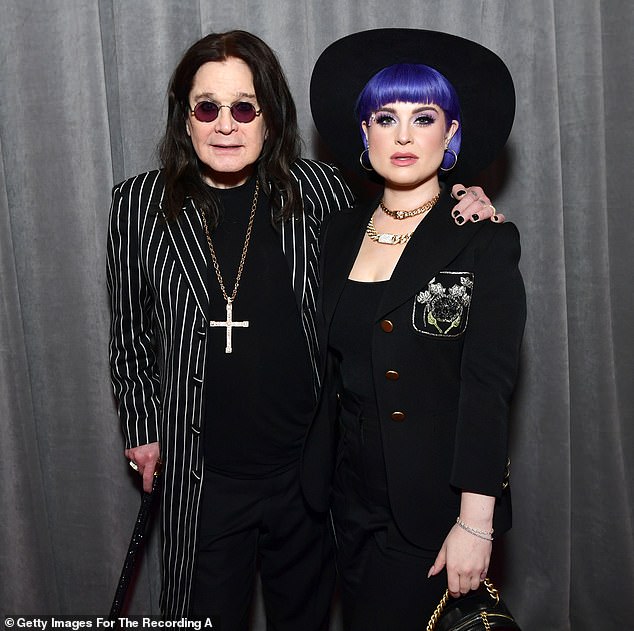 The Black Sabbath rocker died aged 76 on July 22 and was laid to rest in a private funeral at his Buckinghamshire home on Thursday (pictured together in 2020)