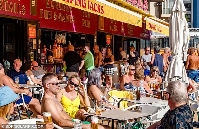 This is the same bar pictured last year, before the decline in tourist numbers