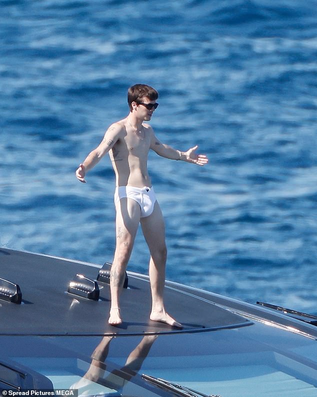 Cruz was pictured this week sporting a pair of tighty whities on the Beckham family yacht