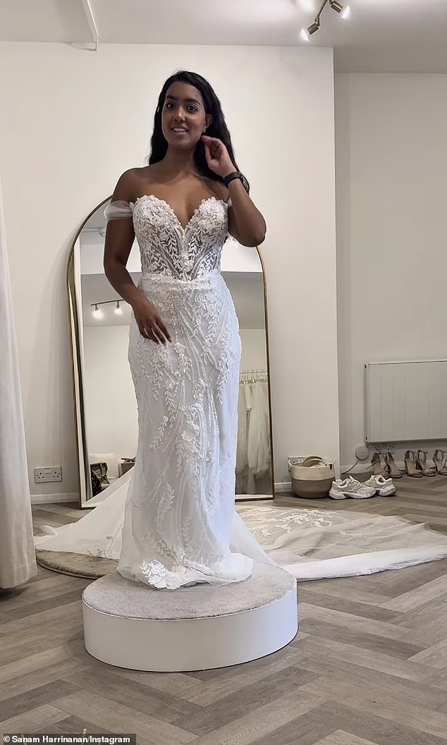 Last month, Sanam gave an insight into wedding dress shopping as she tried on gowns at Lotte Rose Bridal, in Bedford