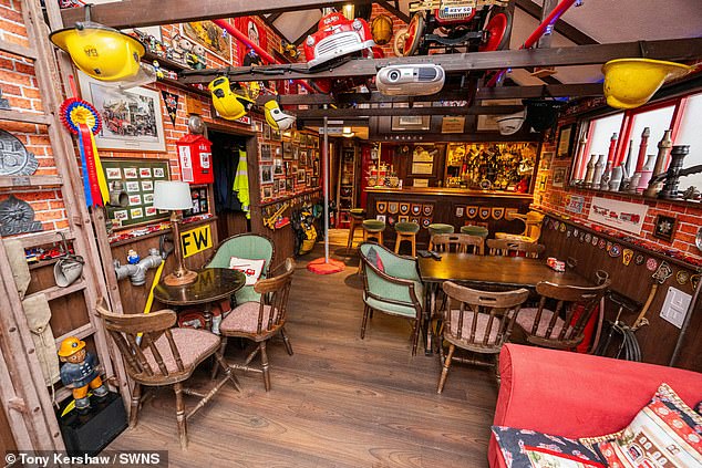Kevin Francis' Engine House man cave (pictured) was crowned winner of Britain's best Pub Shed 2023