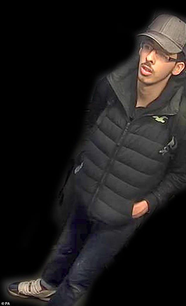 A file photo issued by Greater Manchester Police of Salman Abedi on the night he carried out the Manchester Arena terror attack