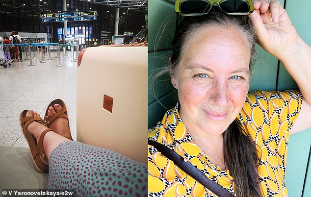 Russian propagandist Valeria Yaronovetskaya caught up in the chaos at Sochi complained: 'It seems I won't be flying anywhere¿Drone attack'