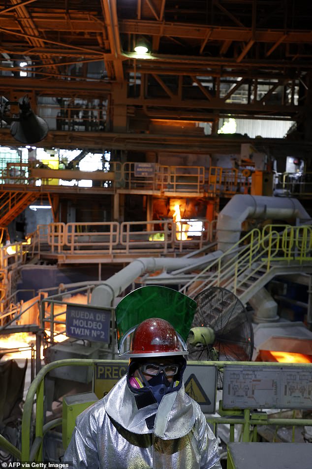 The entrance to the El Teniente mine, a Codelco copper mine in the commune of Machali, near Rancagua, O'Higgins Region, Chile, on August 1, 2025