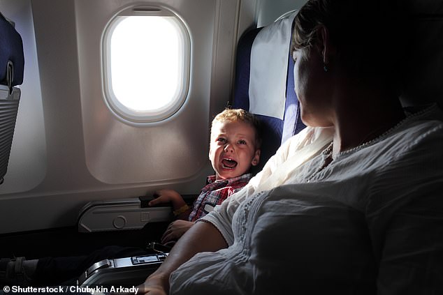 NOISY: Babies and youngsters can ruin the flight for travellers if they are noisy throughout the duration of the trip (stock image)