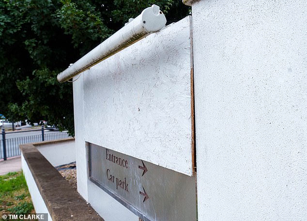 Bosses have now got rid of any sign that the DoubleTree was ever open to guests, obscuring several branded notices
