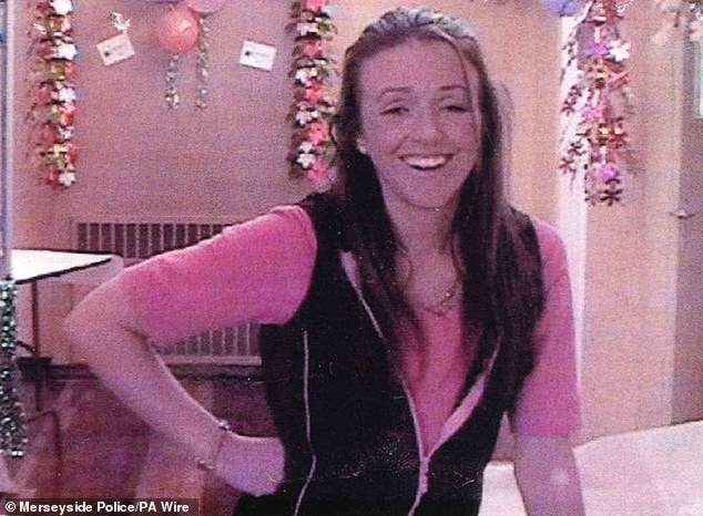 Lucy Hargreaves (pictured in new photo), 22, was asleep on the sofa when three men burst into her home in Walton, Liverpool, on August 3 2005 and fatally injured her