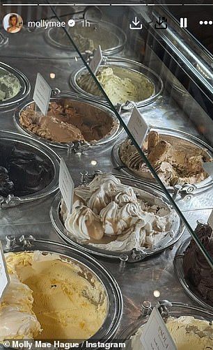 Molly shared the hotel's delicious ice cream selection