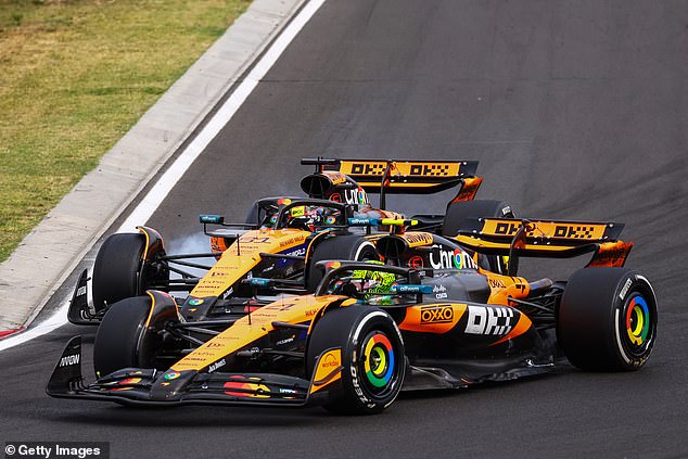 Piastri's attempted lunge saw the two McLarens come centimetres away from making contact