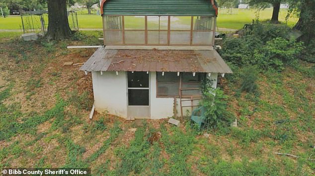Police in Bibb County said the group subjected their victims, one who was just 3 at the time, to heinous sexual attacks inside a nightmarish underground bunker, seen here