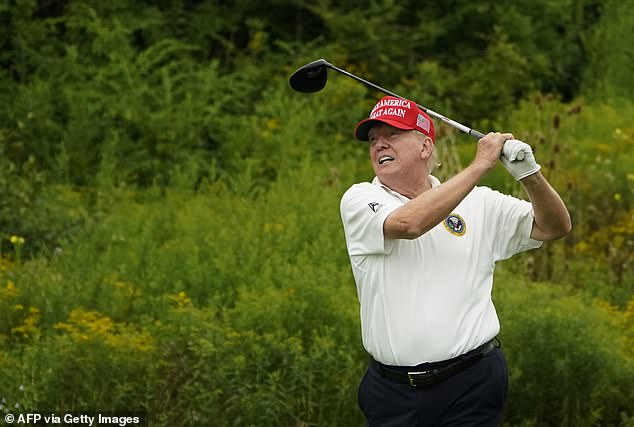 The president spent the weekend at the Bedminster golf club, and returned to the White House late Sunday night