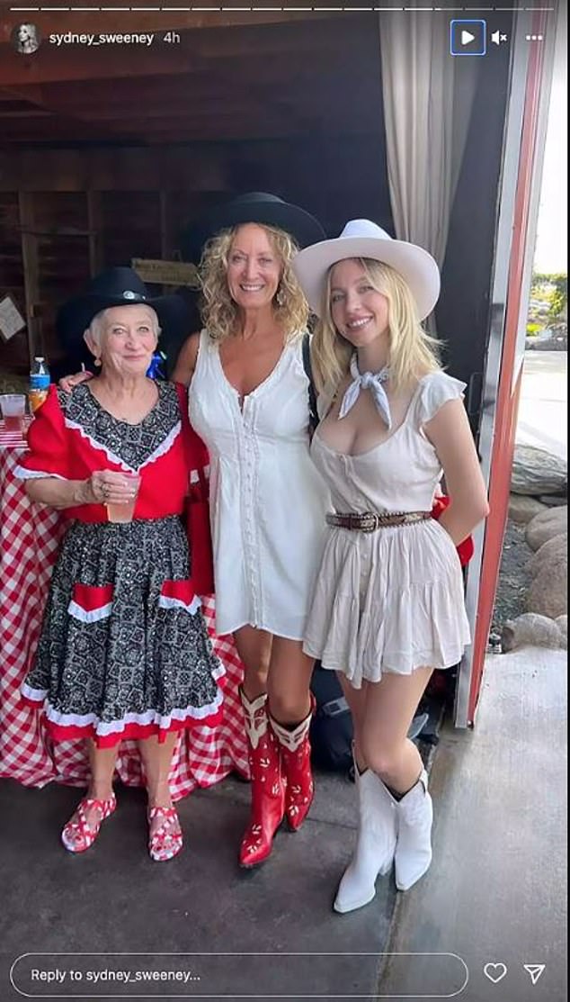 Regardless, Sydney was forced to hit back against the backlash, claiming the hats and shirts were worn by her mum's friends at the party as a 'joke'