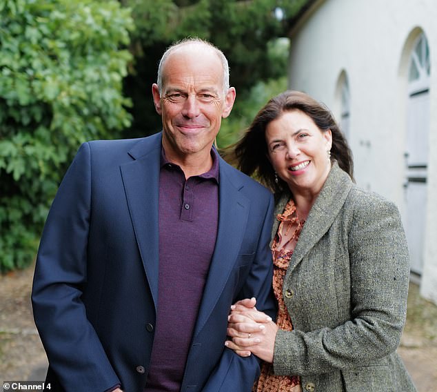 The London-born Location Location Location host, 53, took to X (formerly Twitter) on Saturday to vent her frustration after witnessing a five-year-old glued to a screen during breakfast at a hotel in Switzerland (pictured with her co-host Phil Spencer)