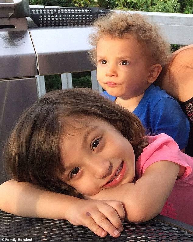 Hoggle was the last person seen with her children Sarah, 3, and two-year-old Jacob (pictured together) before they went missing in Maryland in September 2014