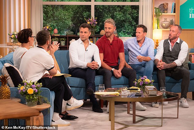 James was joined by former Strictly stars Brendan Cole, James Jordan, Pasha Kovalev and Ian Waite (pictured)