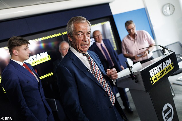 Mr Farage said on Monday that it was ‘absolutely disgraceful’ that the police had not informed the public that the men were Afghan asylum seekers. The Reform leader said that the backgrounds of suspects charged with sexual assault and rape should be shared publicly