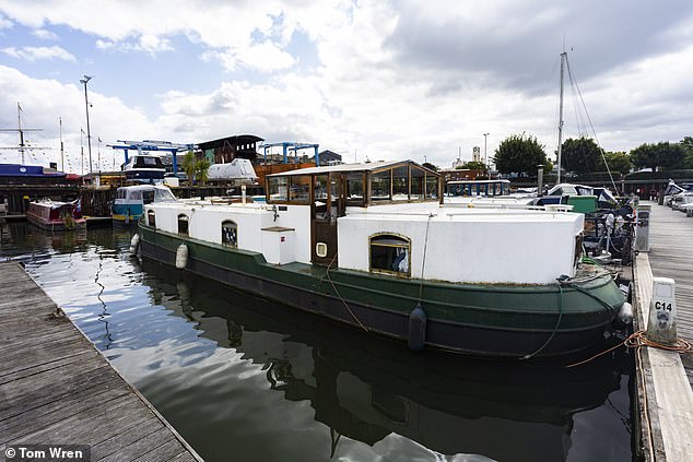 After the couple separated, Lucy chose to keep the boat (pictured), explaining that it was 'affordable enough' for her to continue living on her own