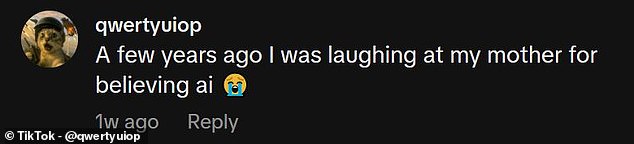 Some younger commenters even joked that they had thought only their parents would fall for fake AI content