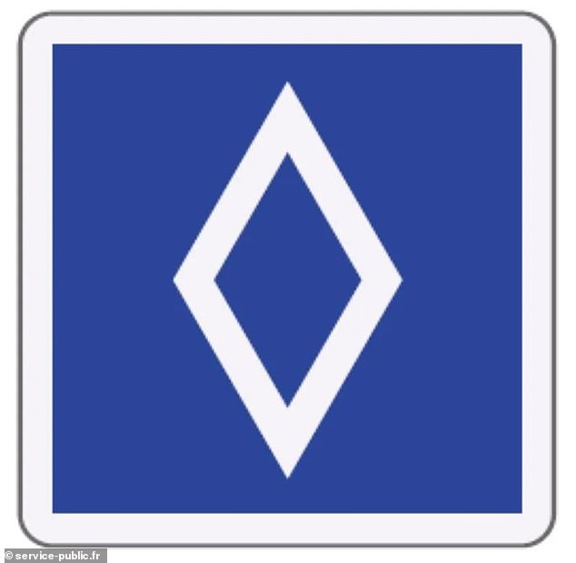 New blue road signs with a white diamond have been erected on Paris's busy ring road to notify drivers that the left-hand lane is restricted for carpooling. Failing to follow its instruction will land drivers with a hefty fine