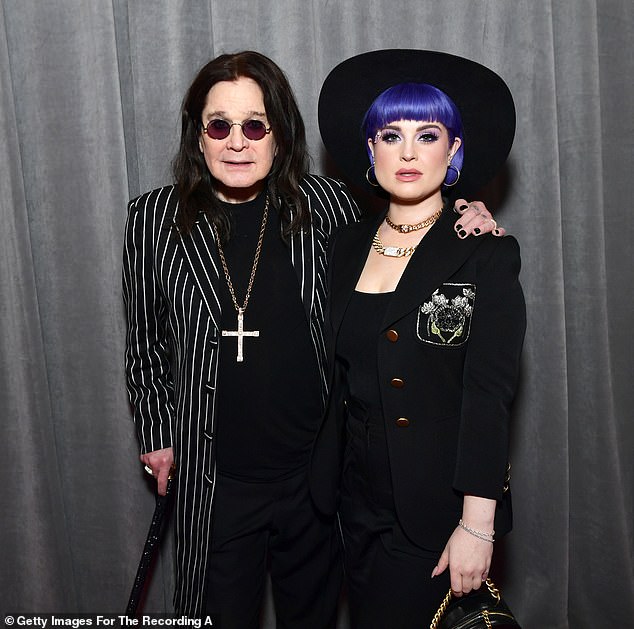 Kelly Osbourne pictured with her father in 2020. She said she was going through the 'hardest moment of her life' following his death