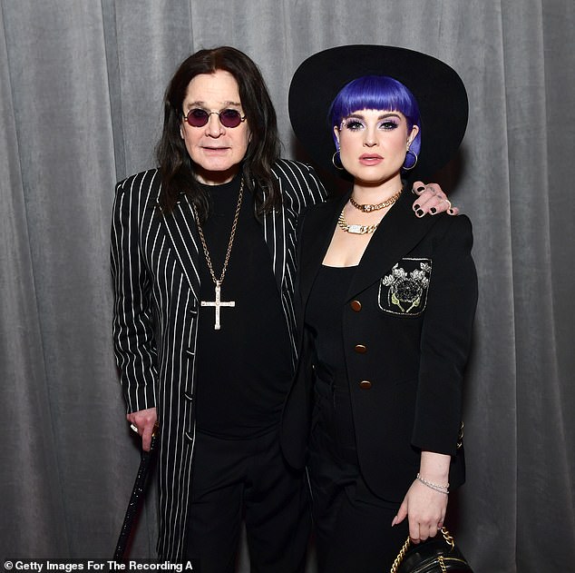 Kelly Osbourne pictured with her father in 2020. She said she was going through the 'hardest moment of her life' following his death