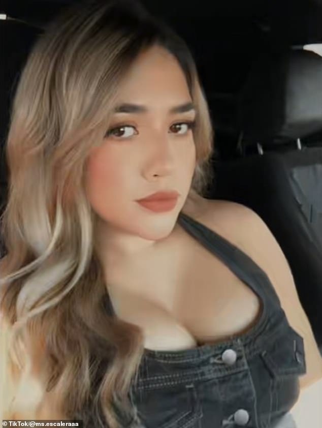 Escalera (pictured) is now at risk of losing her job and residents in Harris County are outraged over the video
