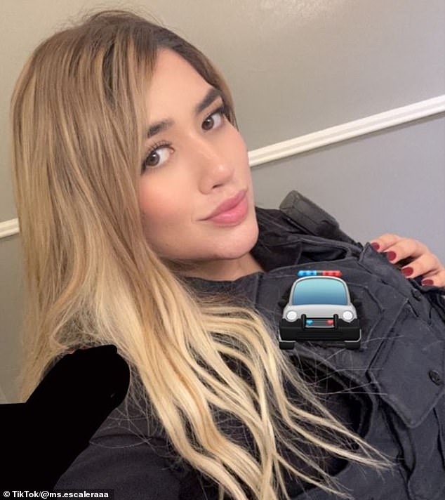 Escalera was sworn in to the force in September 2021. Her TikTok account widely saw her share videos about being a mom and a female police officer